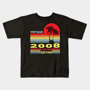 13 Year Old Gifts Vintage 2008 Limited Edition Kids T-Shirt